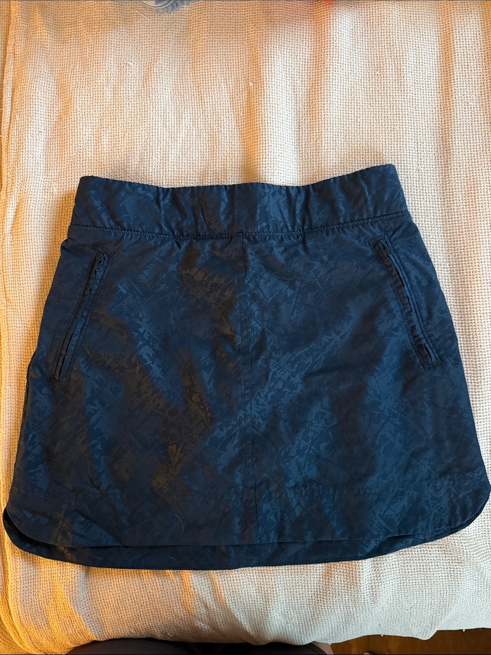 Navy Athletic Skort with Hidden Zip Pockets